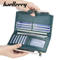 Women's Large Capacity Long Wallet Oil Wax Skin