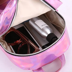 Women's Small Laser Schoolbag Backpack