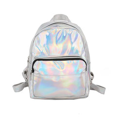Women's Small Laser Schoolbag Backpack