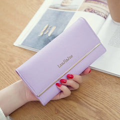 Women's Mini Handbag Triple Folding Wallet PU Phone