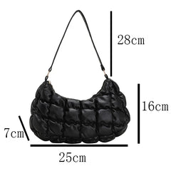 Solid Casual Shoulder Bag Women's Handbag